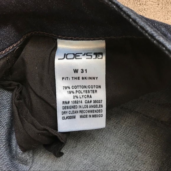 Joes Jeans - The Skinny Dark Wash - Size 31 - Picture 6 of 6